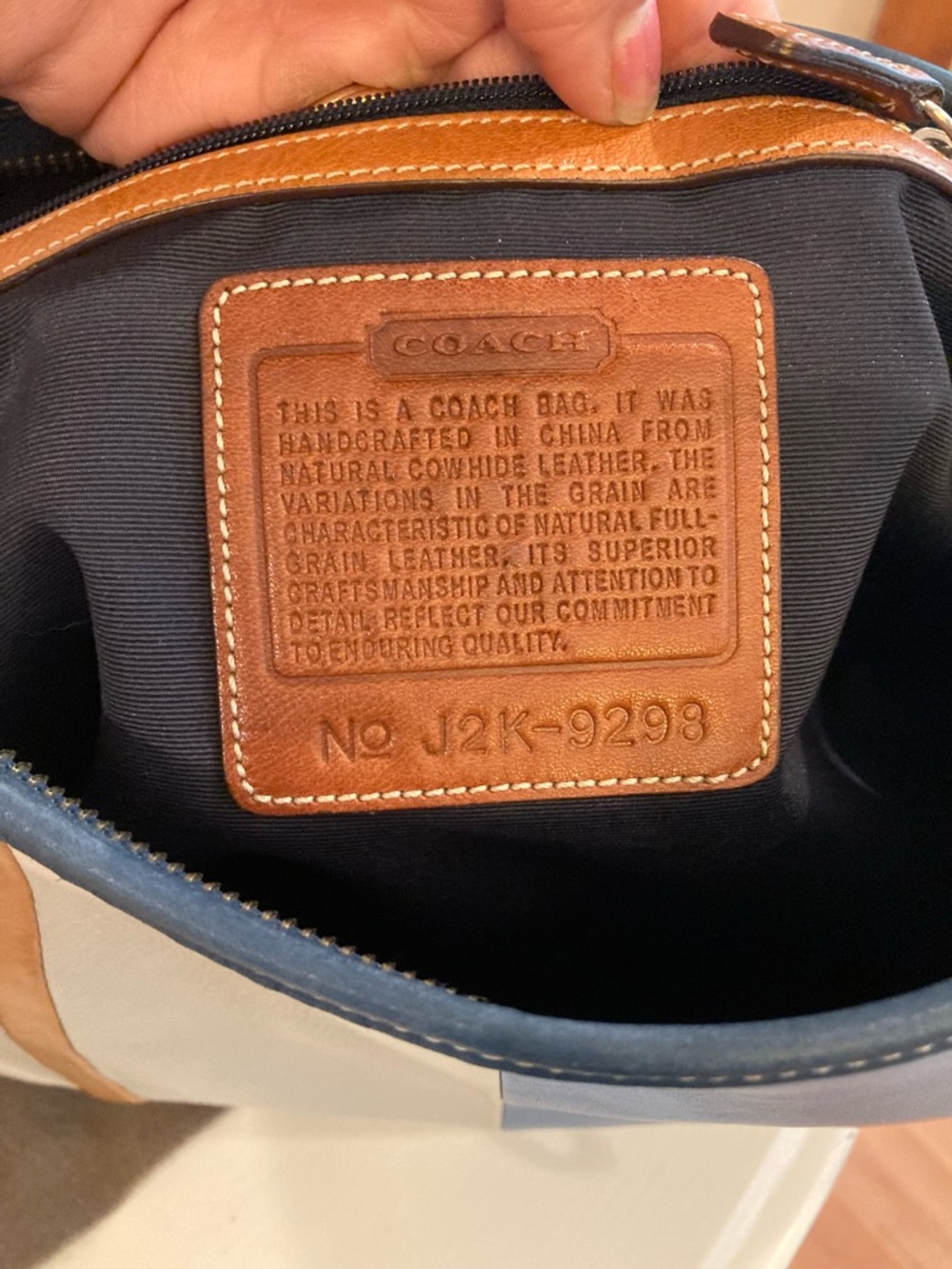 Vintage Coach Y2K Ergo Striped Leather Hobo Bag Shoulder 9298 Limited Edition - Picture 9 of 16
